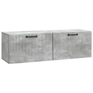 vidaXL Oglindă TV montată pe perete Gri Beton 98 x 31 x 30 cm imagine