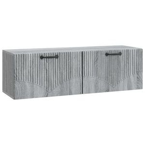 vidaXL Oglindă TV montată pe perete Sonoma gri 98 x 31 x 30 cm imagine