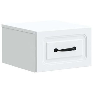 vidaXL Dulap de noapte suspendat Alb 34, 5 x 33 x 20 cm Lemn prelucrat imagine