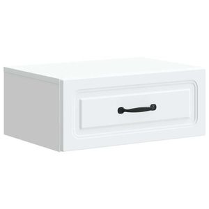vidaXL Dulap de noapte suspendat Alb 49 x 34, 5 x 20 cm Lemn prelucrat imagine