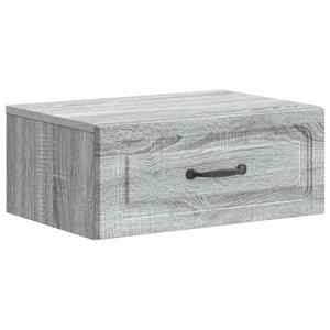 vidaXL Dulap de noapte suspendat Sonoma gri 49 x 34, 5 x 20 cm imagine