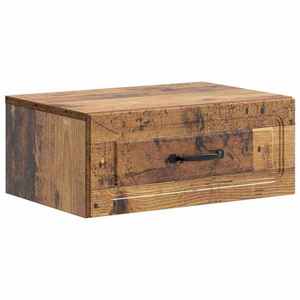 vidaXL Dulap de noapte suspendat Lemn vechi 49 x 34, 5 x 20 cm imagine