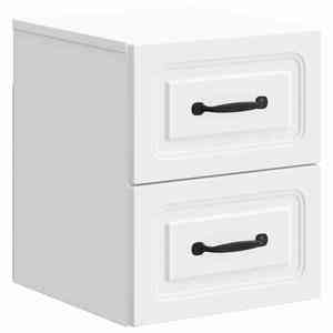 vidaXL Dulap de noapte suspendat Alb 34, 5 x 33 x 40 cm Lemn prelucrat imagine