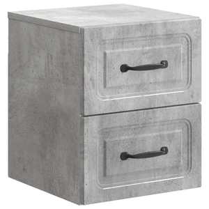 vidaXL Dulap de noapte suspendat cu sertar Gri Beton 34, 5 x 33 x 40 cm imagine