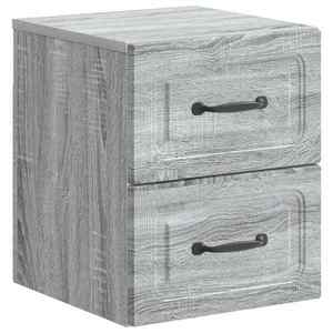 vidaXL Dulap de noapte suspendat Sonoma gri 34, 5 x 33 x 40 cm imagine