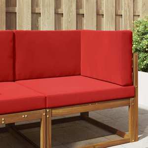 vidaXL Perna pentru canapea de exterior 3 pcs Roșu Poliester imagine