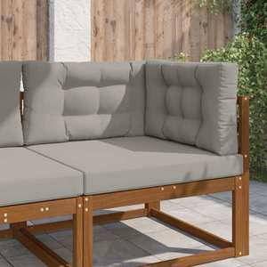 vidaXL Perna pentru canapea de exterior 3 pcs Gri Poliester imagine