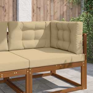 vidaXL Perna pentru canapea de exterior 3 pcs Bej Poliester imagine