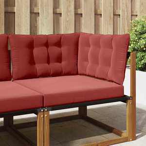vidaXL Perna pentru canapea de exterior 3 pcs bordo Poliester imagine