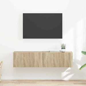 vidaXL Dulap TV de perete 2 pcs Sonoma 60 x 31 x 29, 5 cm Lemn compozit imagine