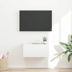 vidaXL Dulap TV de perete Alb Lucios 60 x 31 x 29, 5 cm Lemn compozit imagine