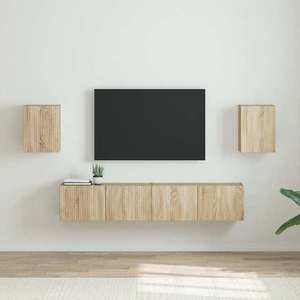 vidaXL Dulap TV de perete 2 pcs Sonoma 30 x 31 x 40 cm Lemn compozit imagine