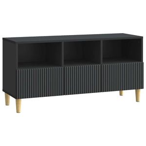 vidaXL Cabinet TV cu sertar Negru 102 x 34, 5 x 50 cm Lemn prelucrat imagine
