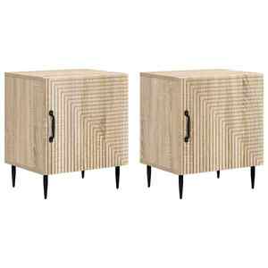 vidaXL Dulap de noapte 2 pcs Stejar Sonoma 43 x 34, 5 x 50 cm imagine