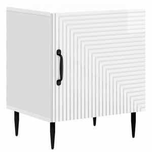 vidaXL Dulap de noapte Alb foarte lucios 43 x 34, 5 x 50 cm imagine
