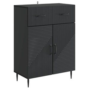 vidaXL Bufet cu sertar Negru 66 x 34, 5 x 89, 5 cm Lemn prelucrat imagine