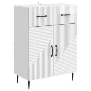 vidaXL Bufet Alb foarte lucios 66 x 34, 5 x 89, 5 cm Lemn prelucrat imagine