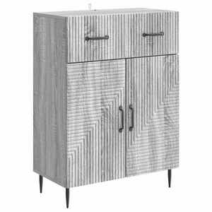 vidaXL Bufet cu sertar Sonoma gri 66 x 34, 5 x 89, 5 cm Lemn prelucrat imagine