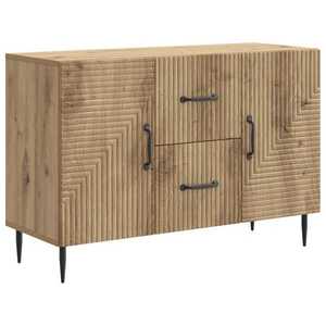vidaXL Bufet Stejar Artizanal 89 x 34, 5 x 60 cm Lemn prelucrat imagine