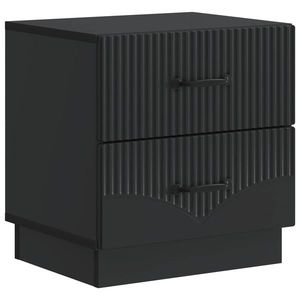 vidaXL Dulap de noapte Negru 43 x 34, 5 x 44, 5 cm Lemn prelucrat imagine