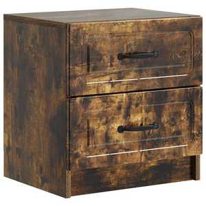 vidaXL Dulap de noapte cu sertar Stejar fumuriu 43 x 34, 5 x 44, 5 cm imagine