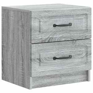 vidaXL Dulap de noapte Sonoma gri 43 x 34, 5 x 44, 5 cm Lemn prelucrat imagine
