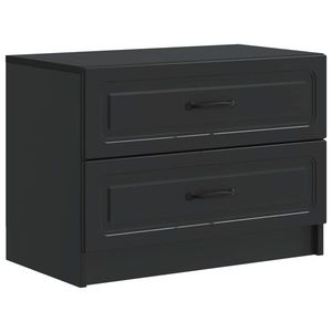 vidaXL Dulap de noapte Negru 62 x 34, 5 x 44, 5 cm Lemn prelucrat imagine