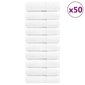 vidaXL Prosoape premium, SOLUND, 50 buc., alb, 15x21 cm, 600 gsm imagine