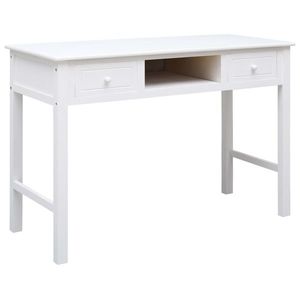 vidaXL Birou de scris, alb, 110 x 45 x 76 cm, lemn imagine