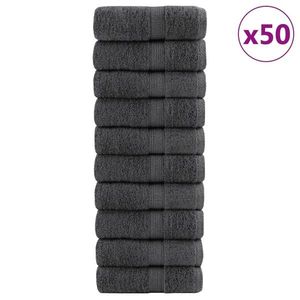 vidaXL Prosoape premium, SOLUND 50 buc Antracit 15x21 cm 600gsm imagine