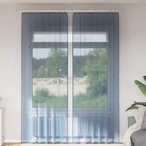 vidaXL Perdele Voile cu buzunare pentru bare 2 buc Albastru regal imagine