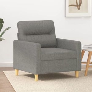 vidaXL Fotoliu canapea, gri închis, 60 cm, material textil imagine