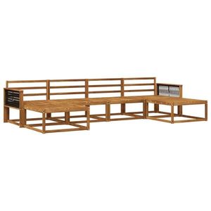 vidaXL Set de canapele de exterior 6 pcs natural Lemn Solid de Acacia imagine