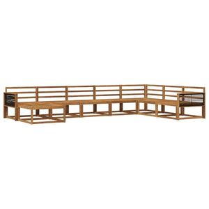 vidaXL Set de canapele de exterior 8 pcs natural Lemn Solid de Acacia imagine