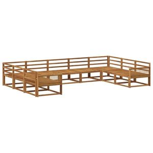 vidaXL Set de canapele de exterior 9 pcs natural Lemn Solid de Acacia imagine