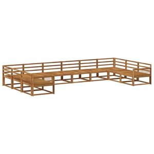 vidaXL Set de canapele de exterior 10 pcs natural Lemn Solid de Acacia imagine