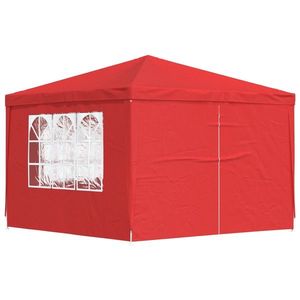 vidaXL Cort pentru Petreceri 300 x 300 x 255 cm Roșu PE și oțel imagine