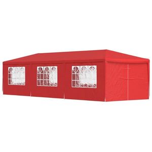 vidaXL Cort pentru Petreceri 900 x 300 x 255 cm Roșu PE și oțel imagine