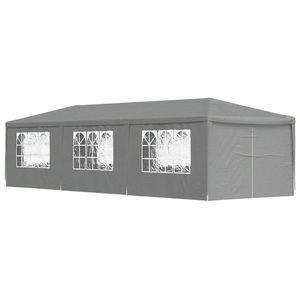 vidaXL Cort pentru Petreceri 900 x 300 x 255 cm Gri deschis PE și oțel imagine