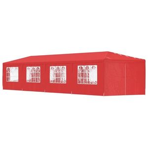 vidaXL Cort pentru Petreceri 1200 x 300 x 255 cm Roșu PE și oțel imagine