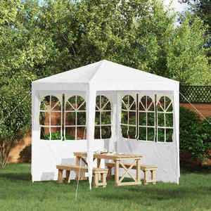 vidaXL Perete lateral pentru cort de petrecere 2 pcs 200 x 195 cm Alb imagine