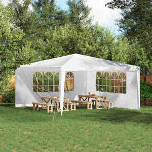 vidaXL Perete lateral pentru cort de petrecere 2 pcs 400 x 195 cm Alb imagine