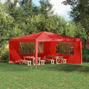 vidaXL Perete lateral pentru cort de petrecere 2 pcs 400 x 195 cm Roșu imagine