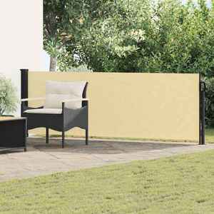 vidaXL Jaluzea laterală retractabilă Nisipiu 500 x 100 cm Poliester imagine