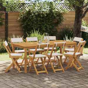 vidaXL Scaune Bistro pentru Exterior 8 pcs Alb crem 40 x 53 x 80 cm imagine