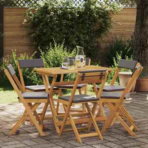 vidaXL Scaune Bistro pentru Exterior 6 pcs Gri închis 40 x 53 x 80 cm imagine