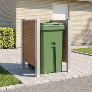 vidaXL Împrejmuire pentru Coș de Gunoi Maro 85 x 85 x 115 cm imagine