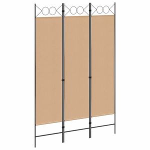 vidaXL Paravan de camere cu 3 panouri Bej 120 x 180 cm Țesătură imagine
