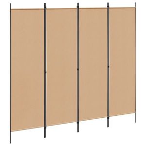 vidaXL Separator de Cameră cu 4 Panouri Bej 200 x 180 cm Țesătură imagine