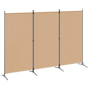 vidaXL Paravan de camere cu 3 panouri Bej 260 x 180 cm Țesătură imagine